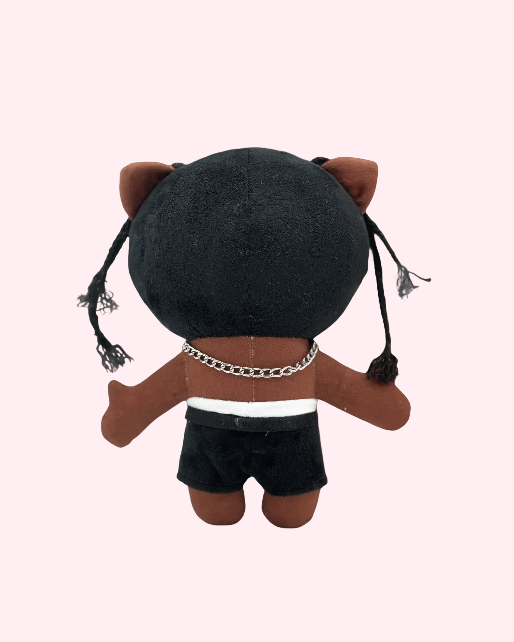 Cute Travis Scott Hello Kitty plush made for rap fans, gifts and music-inspired room decor made for rap fans, gifts and music-inspired room decor