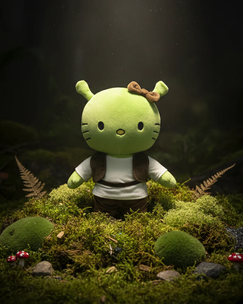 Shrek x Hello Kitty plush in YotaKitty decor 