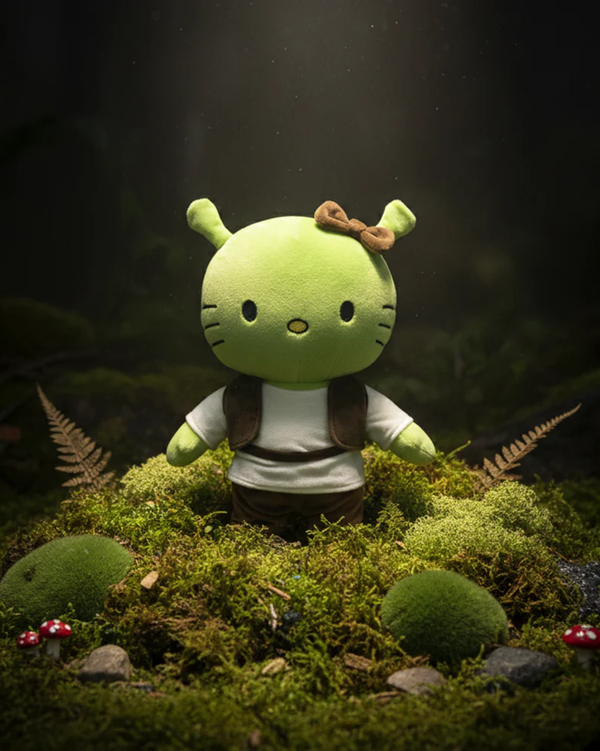 Shrek x Hello Kitty plush in YotaKitty decor 