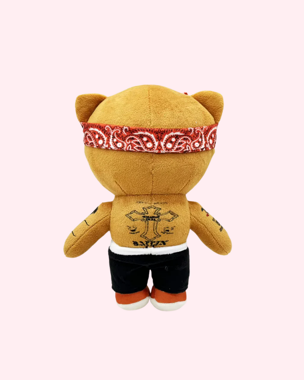Tupac x Hello Kitty plush back view soft music-inspired toy