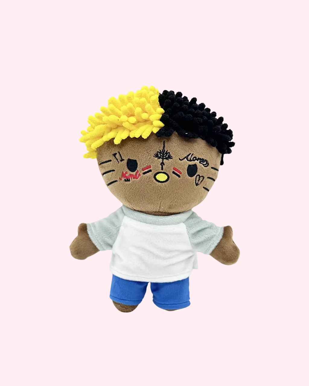 XXX Tentacion x Hello Kitty plush front view kawaii rapper toy