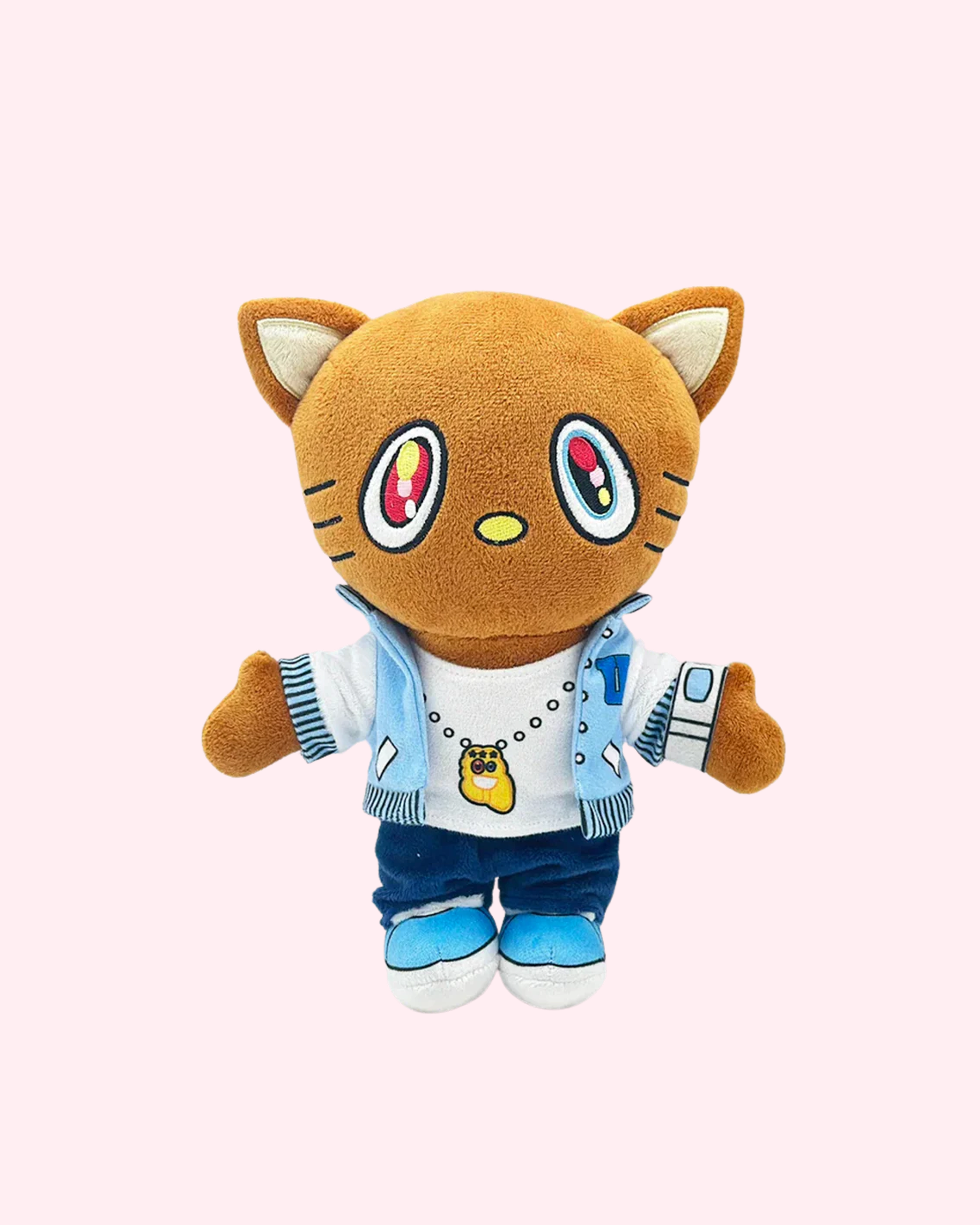 Kanye West x Hello Kitty plush front view kawaii rapper toy