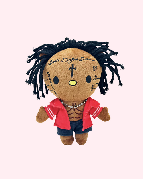 21 Savage x Hello Kitty plush front view kawaii rapper toy