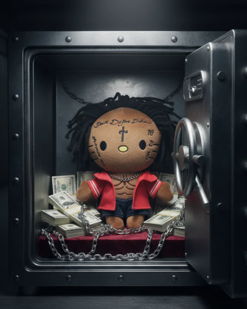 21 Savage x Hello Kitty plush in YottaKitty decor