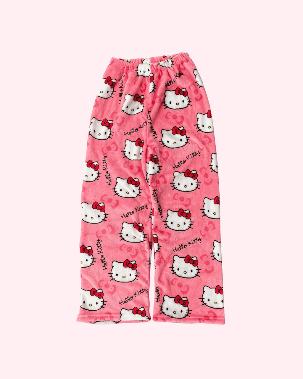 Hello Kitty golden pink pajama pants with kawaii print