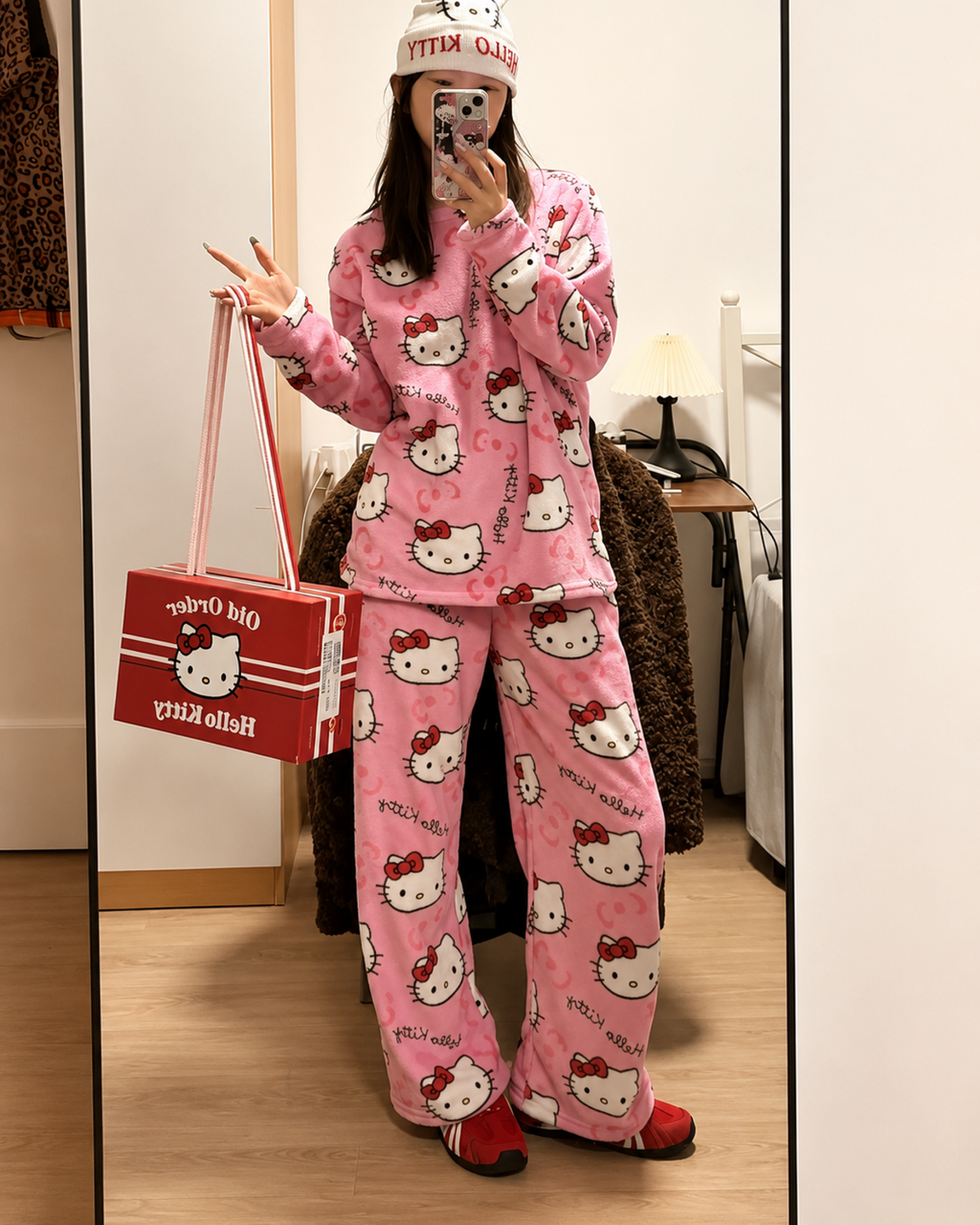 Hello Kitty Golden Pink Pajama Pants