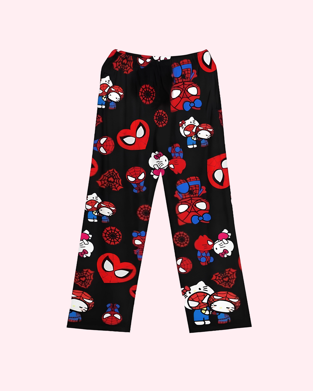 Hello Kitty Spider-Man pajama pants with soft loungewear fit