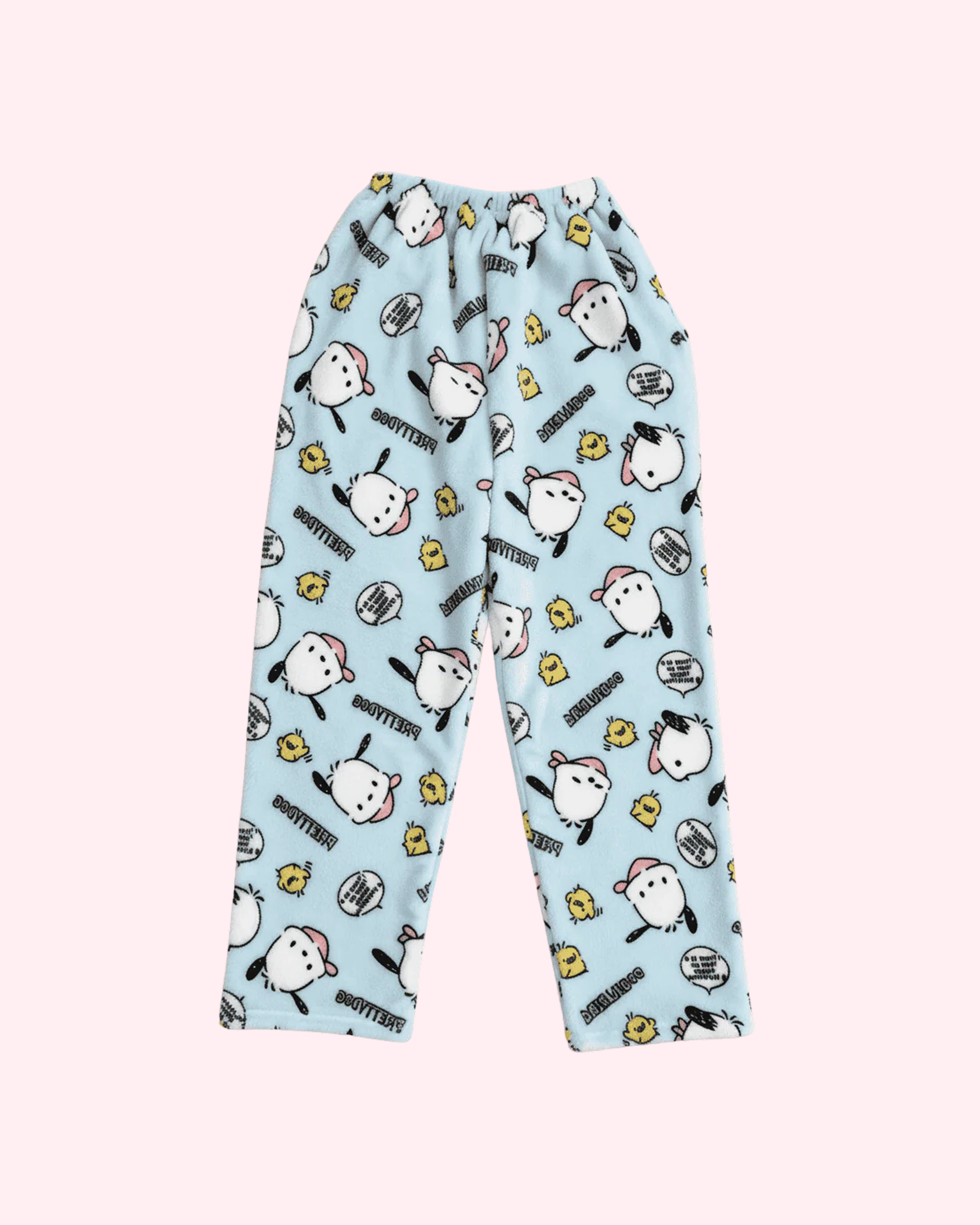 Cinnamoroll pajama pants on white background