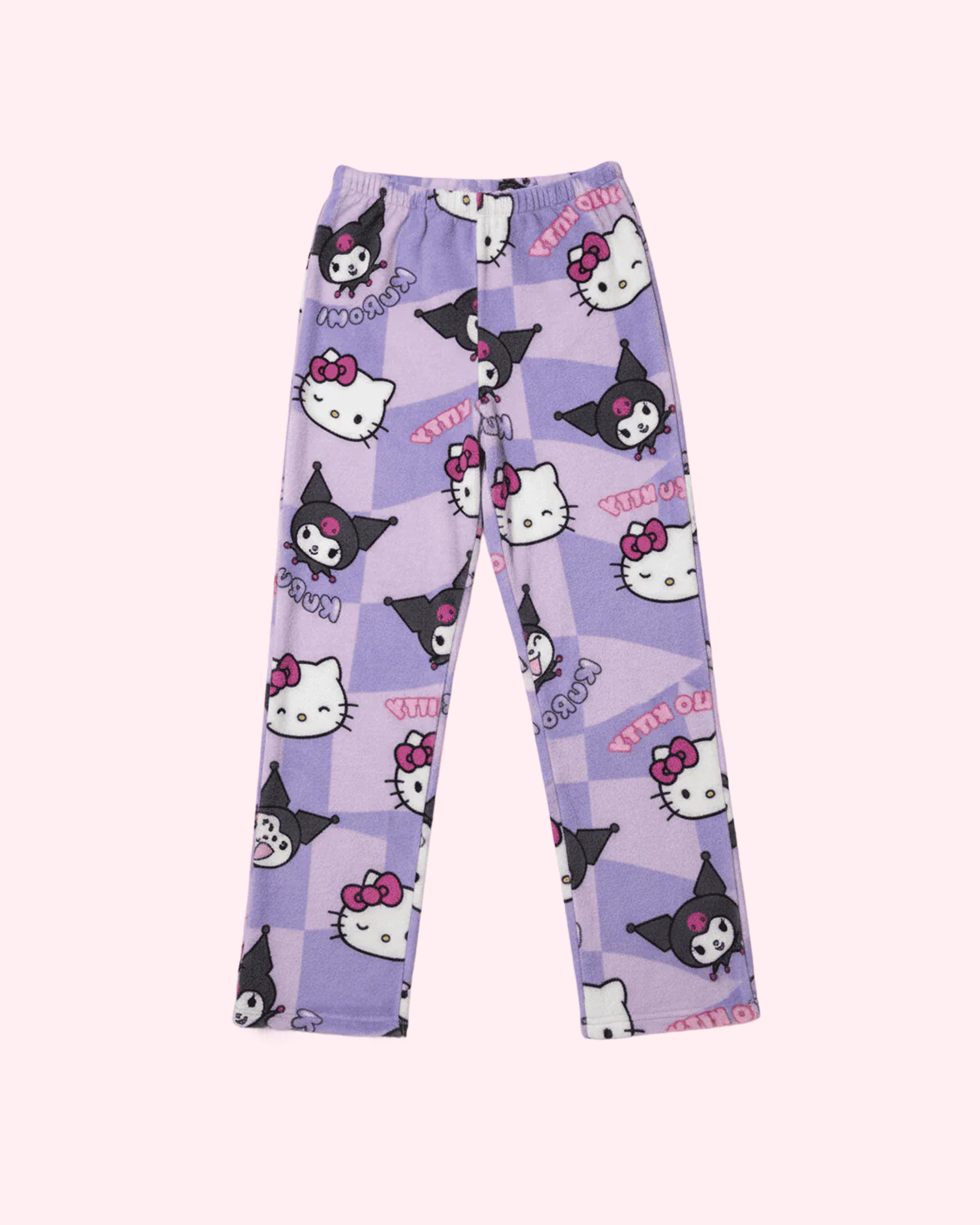 Hello Kitty and Kuromi pajama pants with kawaii print