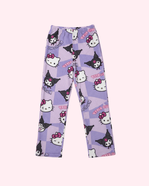 Hello Kitty and Kuromi pajama pants with kawaii print