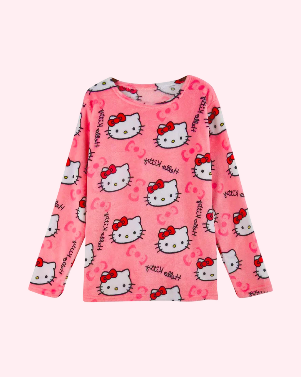 Hello Kitty Golden Pink Pajamas Top