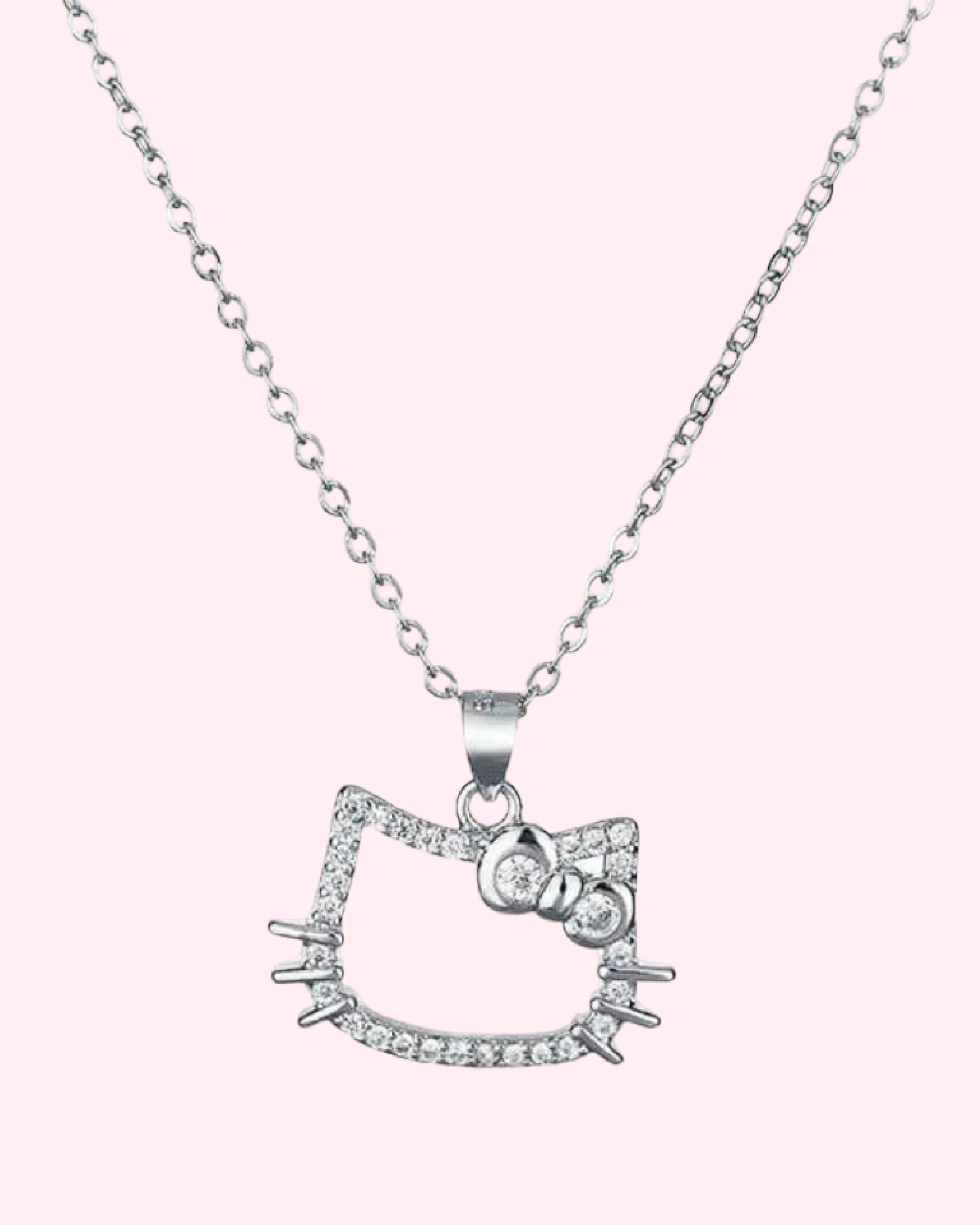 Crystal Hello Kitty Pendant Necklace