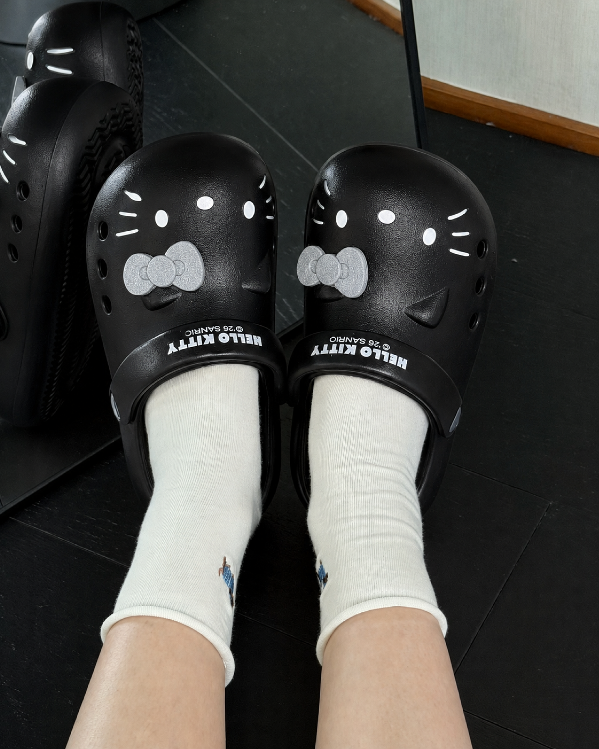 Hello Kitty Black Clogs