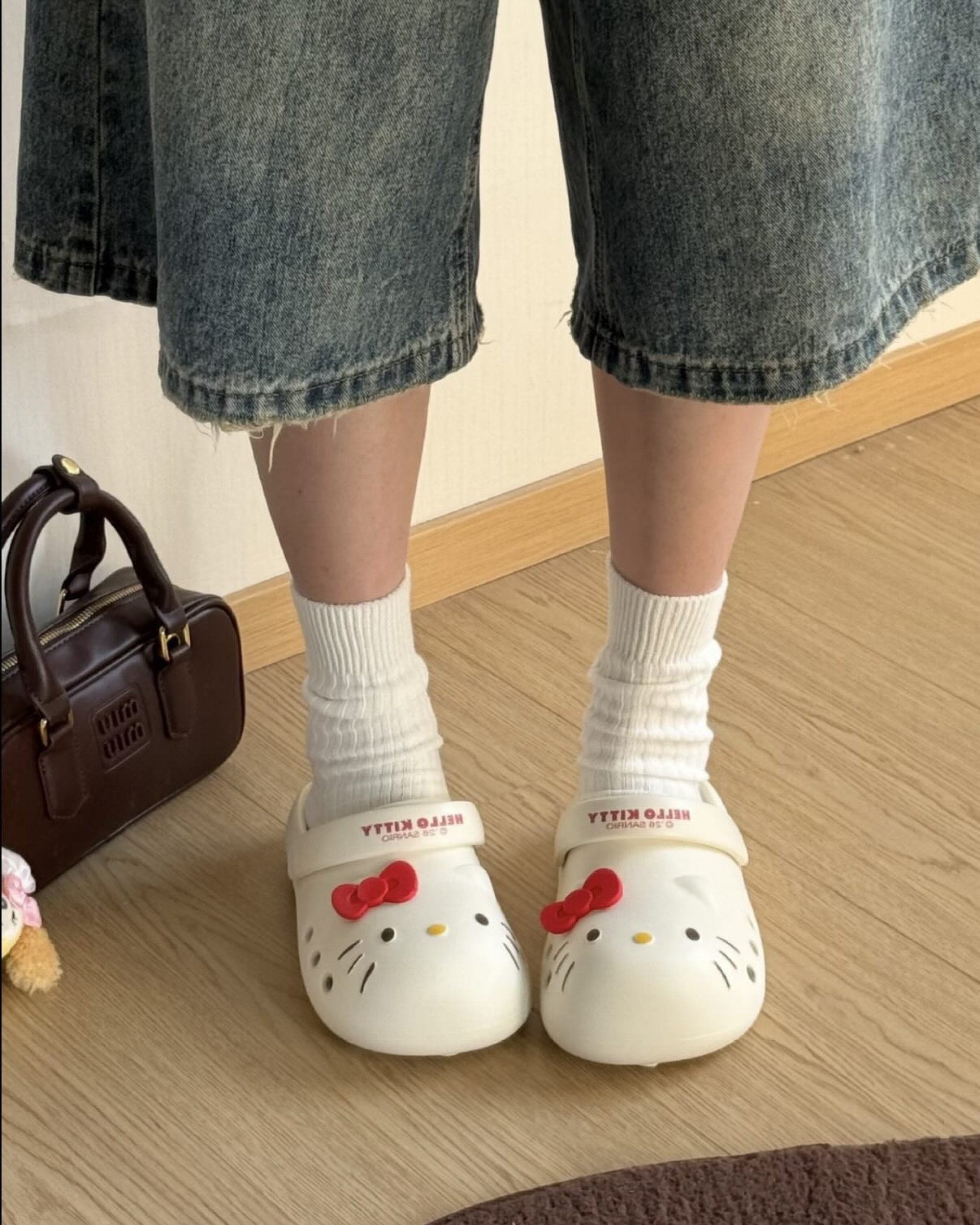 Hello Kitty White Clogs