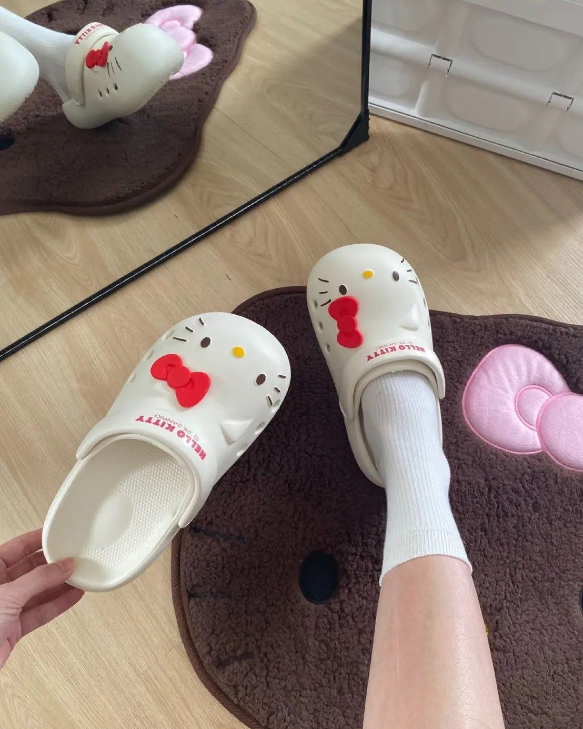 Hello Kitty White Clogs