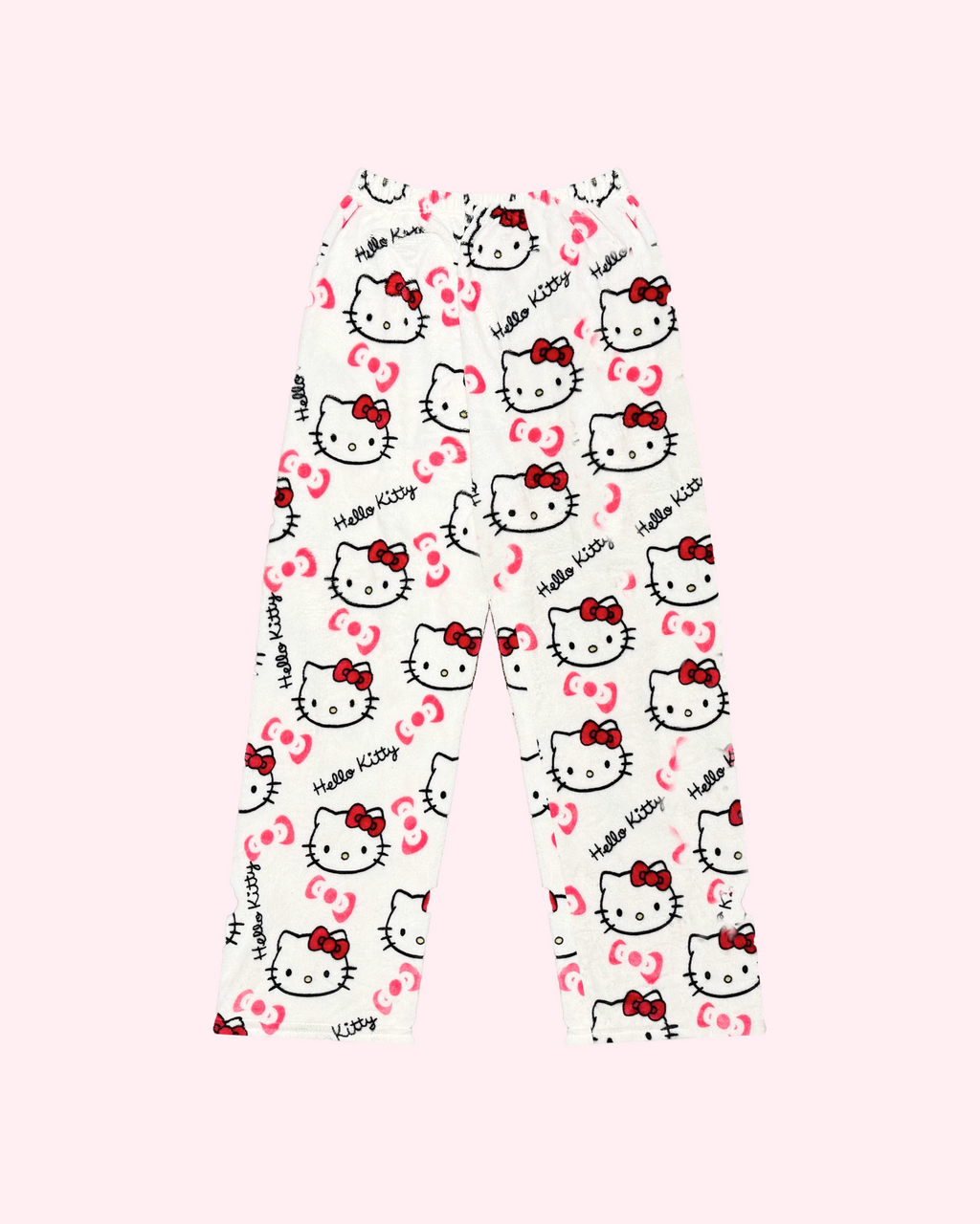 Hello Kitty white pajama pants with cute kawaii print