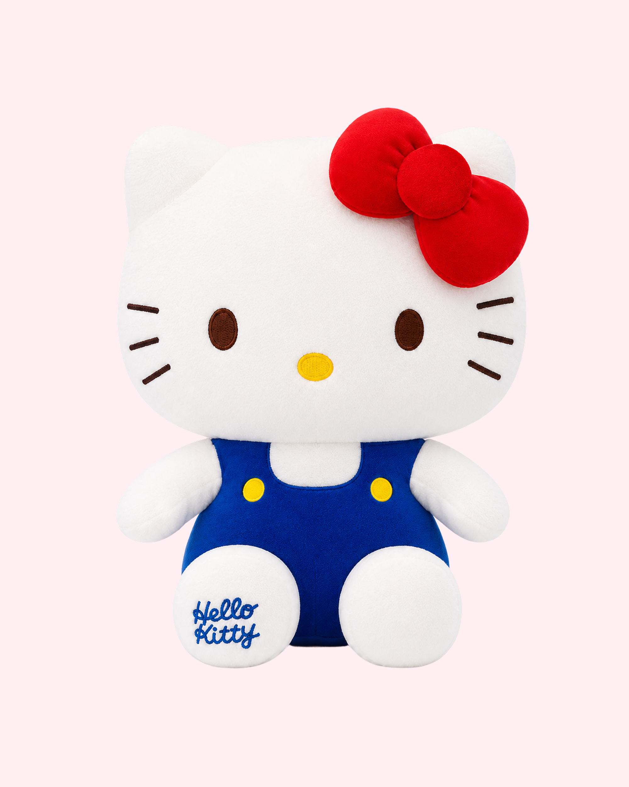 Hello Kitty original plush in classic blue with timeless kawaii style and soft plush texture