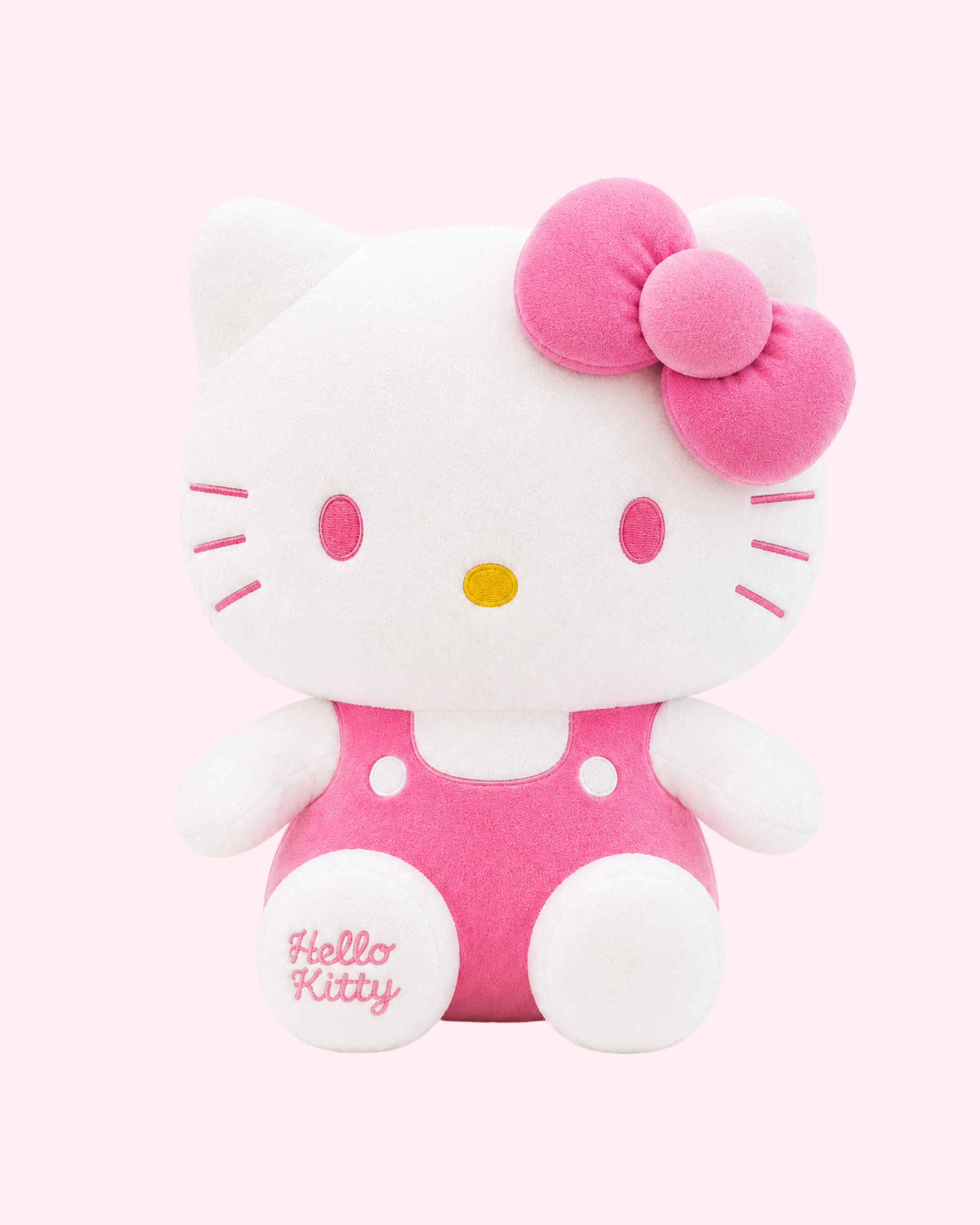 Hello Kitty original plush in classic pink with sweet kawaii style and soft cuddly finish