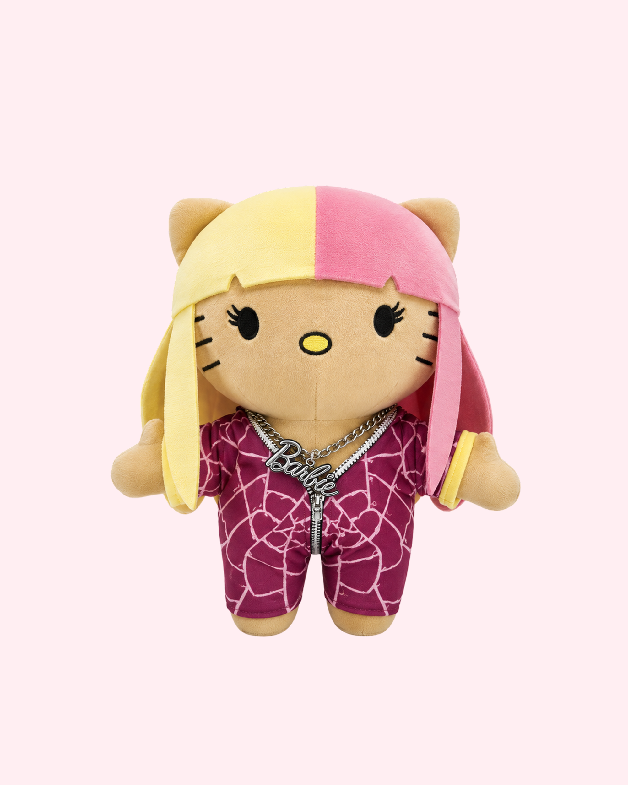  Nicki Minaj x Hello Kitty plush with pink rap queen kawaii style