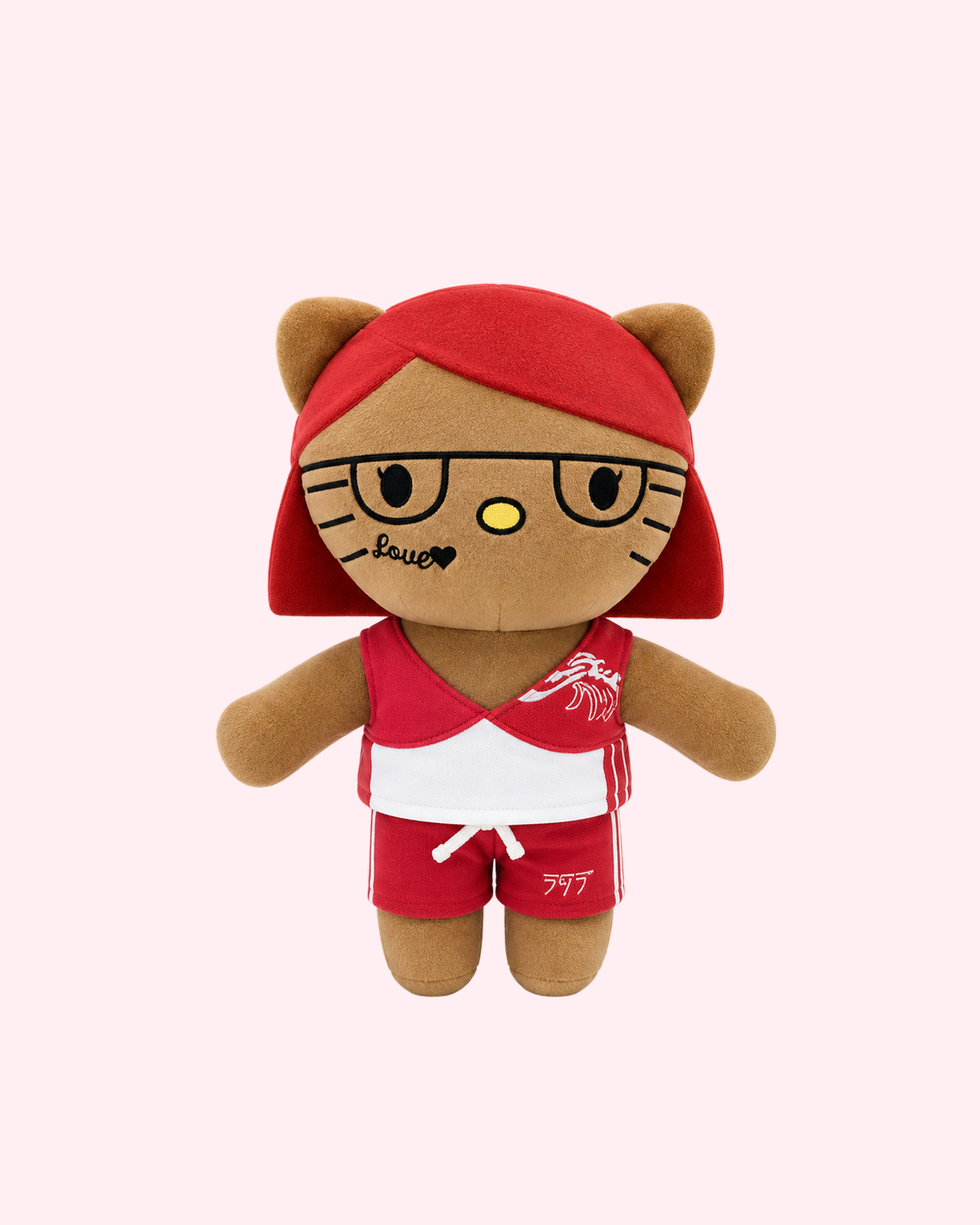 Sexyy Red x Hello Kitty plush with bold rapper kawaii style