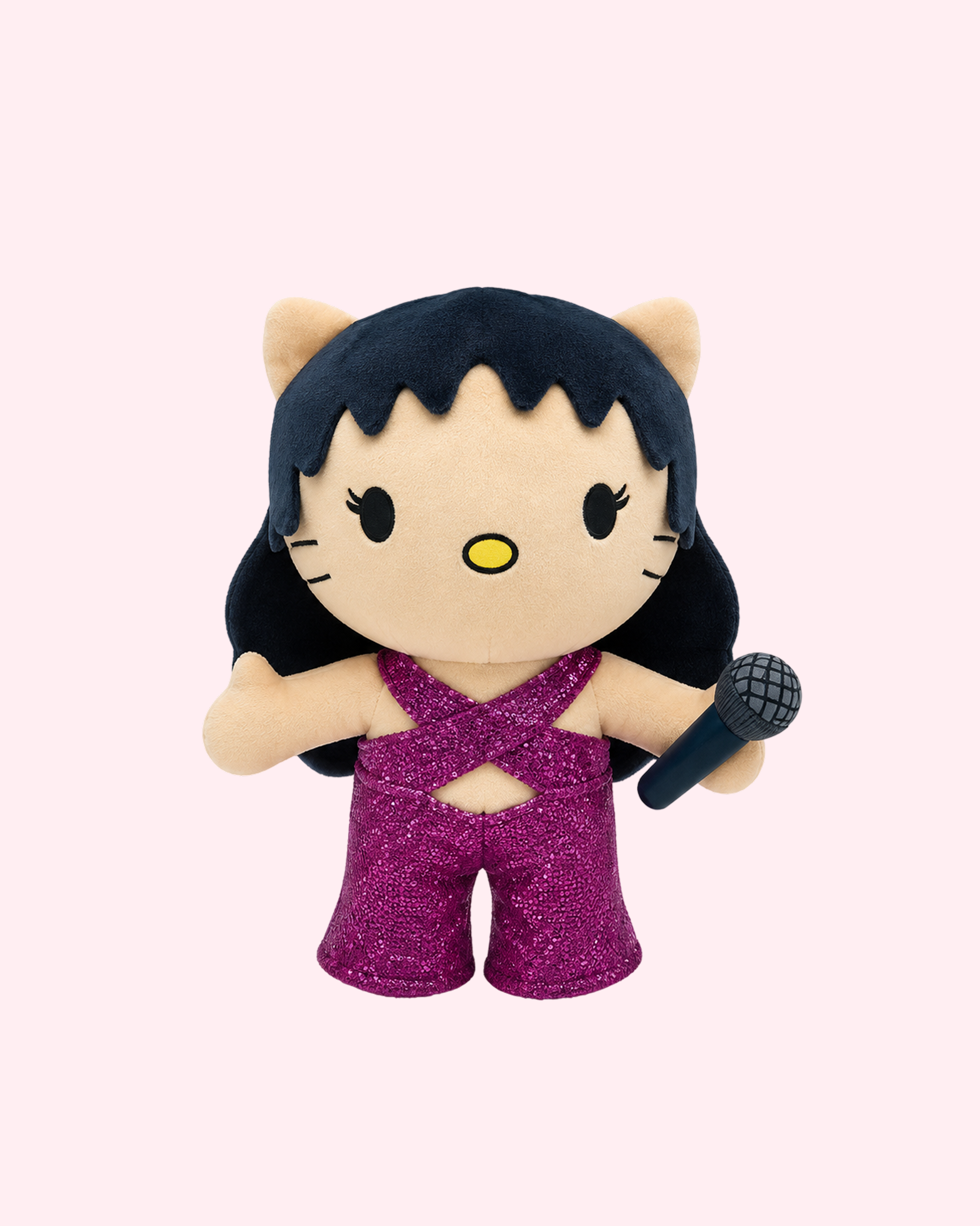 Olivia Rodrigo x Hello Kitty plush with glitter heartbreak kawaii style