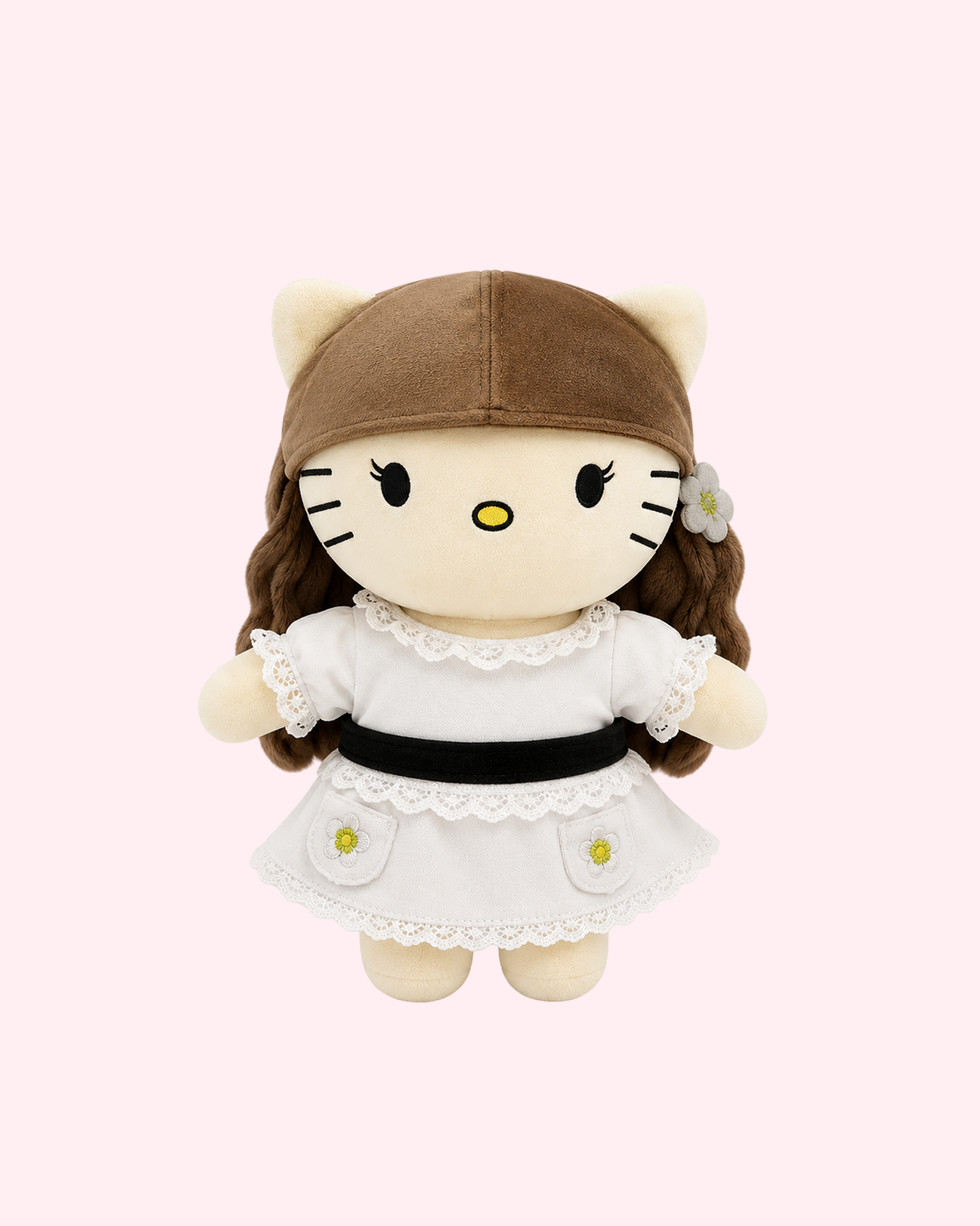 Lana Del Rey x Hello Kitty plush with floral vintage kawaii style