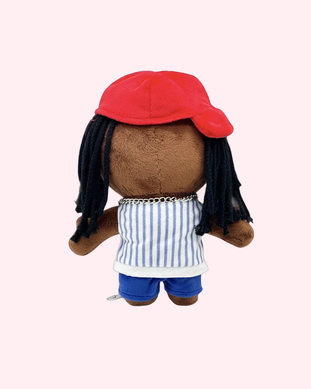 Cute Lil Wayne Hello Kitty plush with red cap made for rap fans, gifts and music room decor
