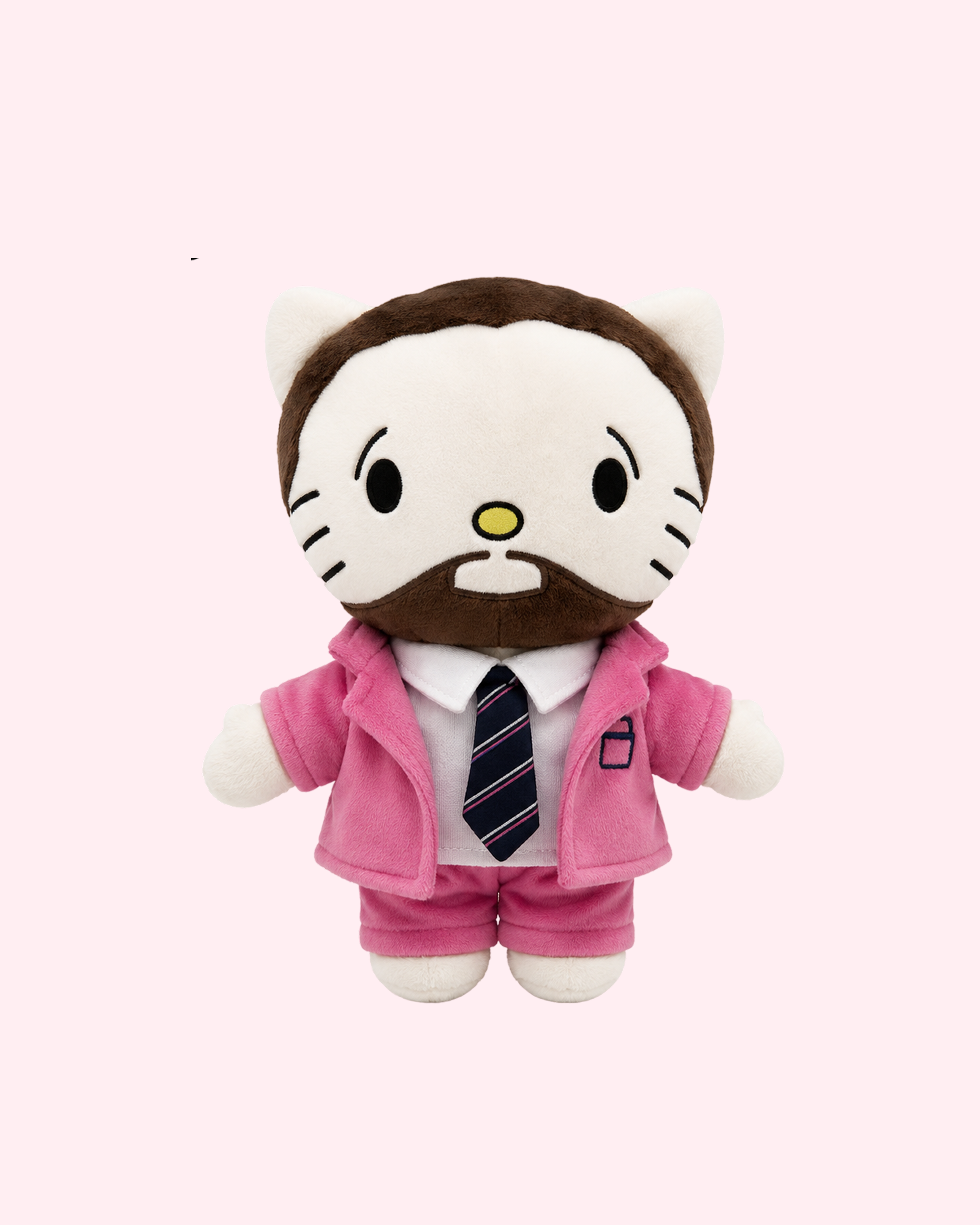 Mac Miller Pink Costume x Hello Kitty plush with soft nostalgic kawaii style and cozy collectible design