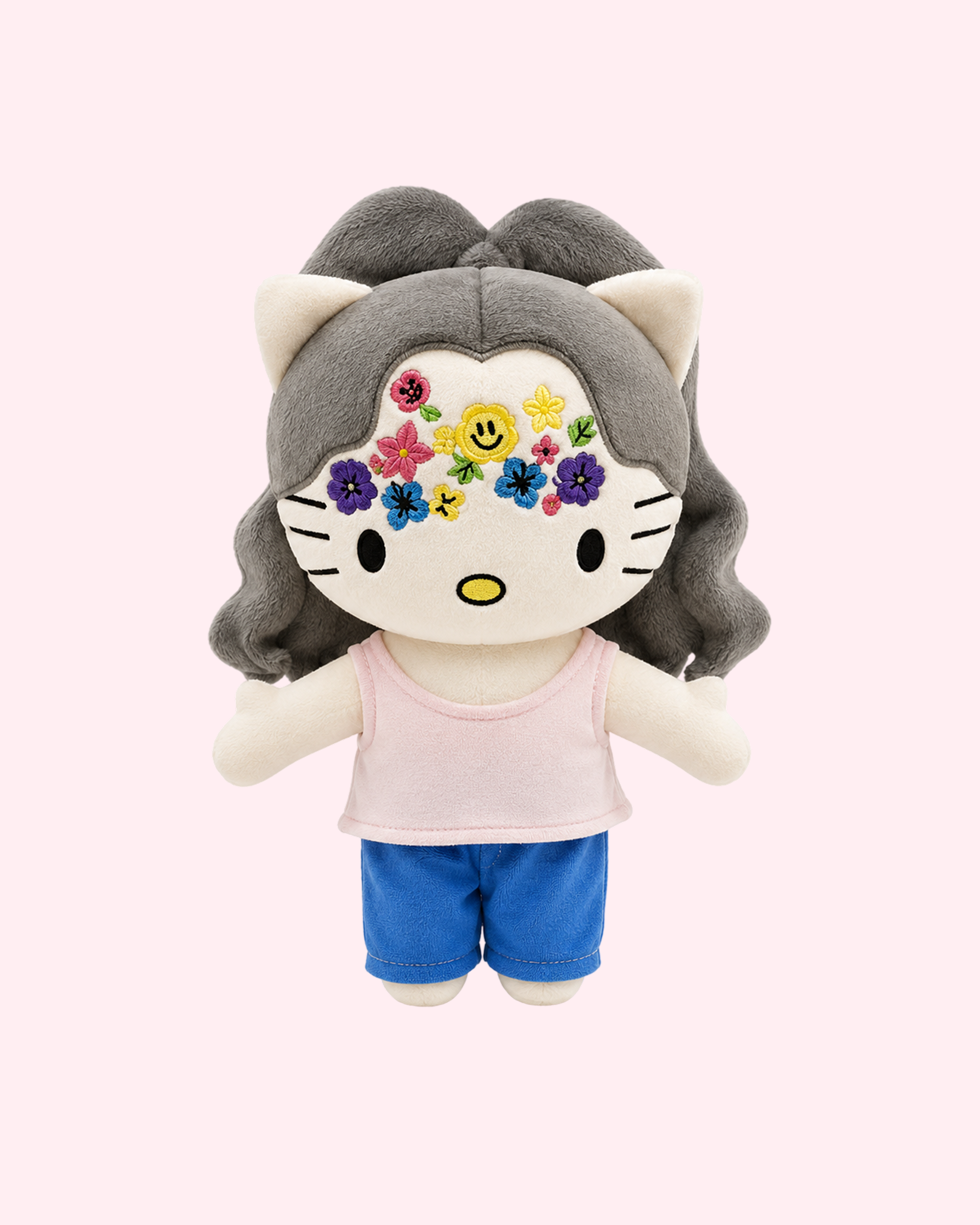 Olivia Rodrigo x Hello Kitty plush with emotional dark pop kawaii style and soft collectible finish