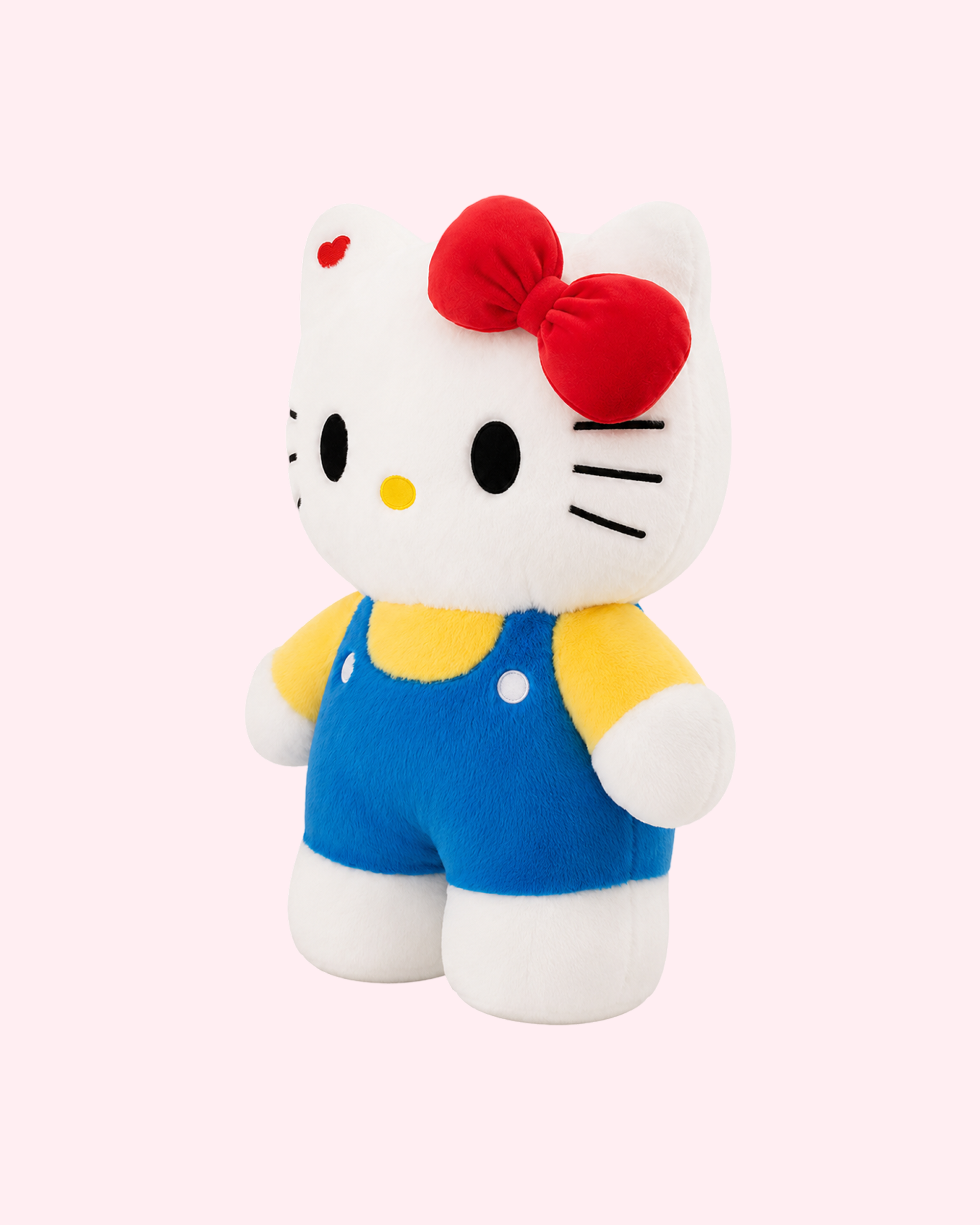 Hello Kitty Original Blue and Yellow Plush 20 cm with soft kawaii design and cute colorful outfit