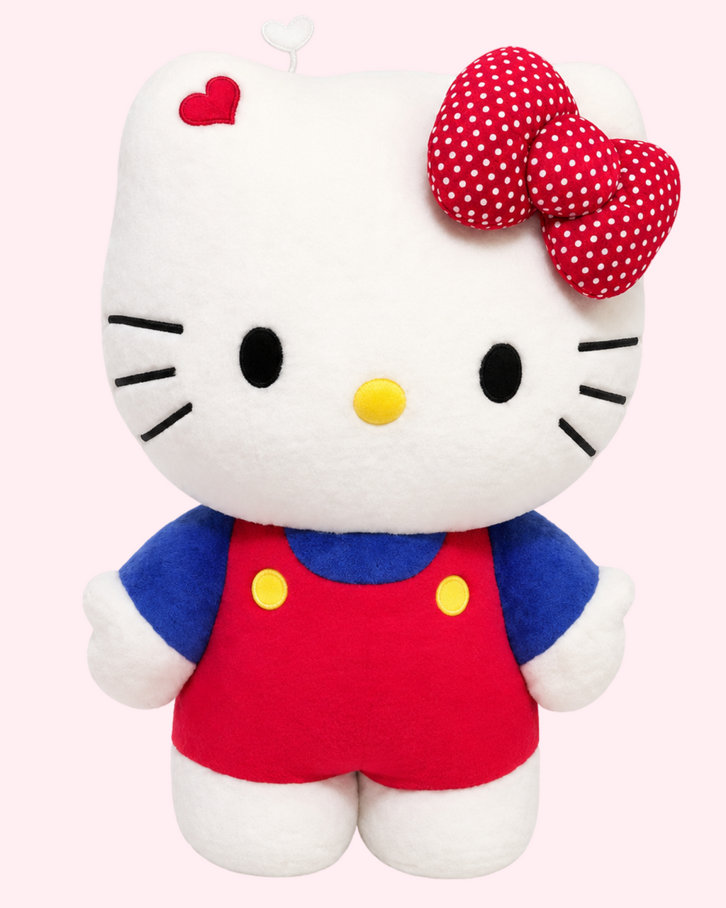 Hello Kitty Original XXL Red and Blue Plush 50 cm with classic kawaii outfit and oversized soft design
