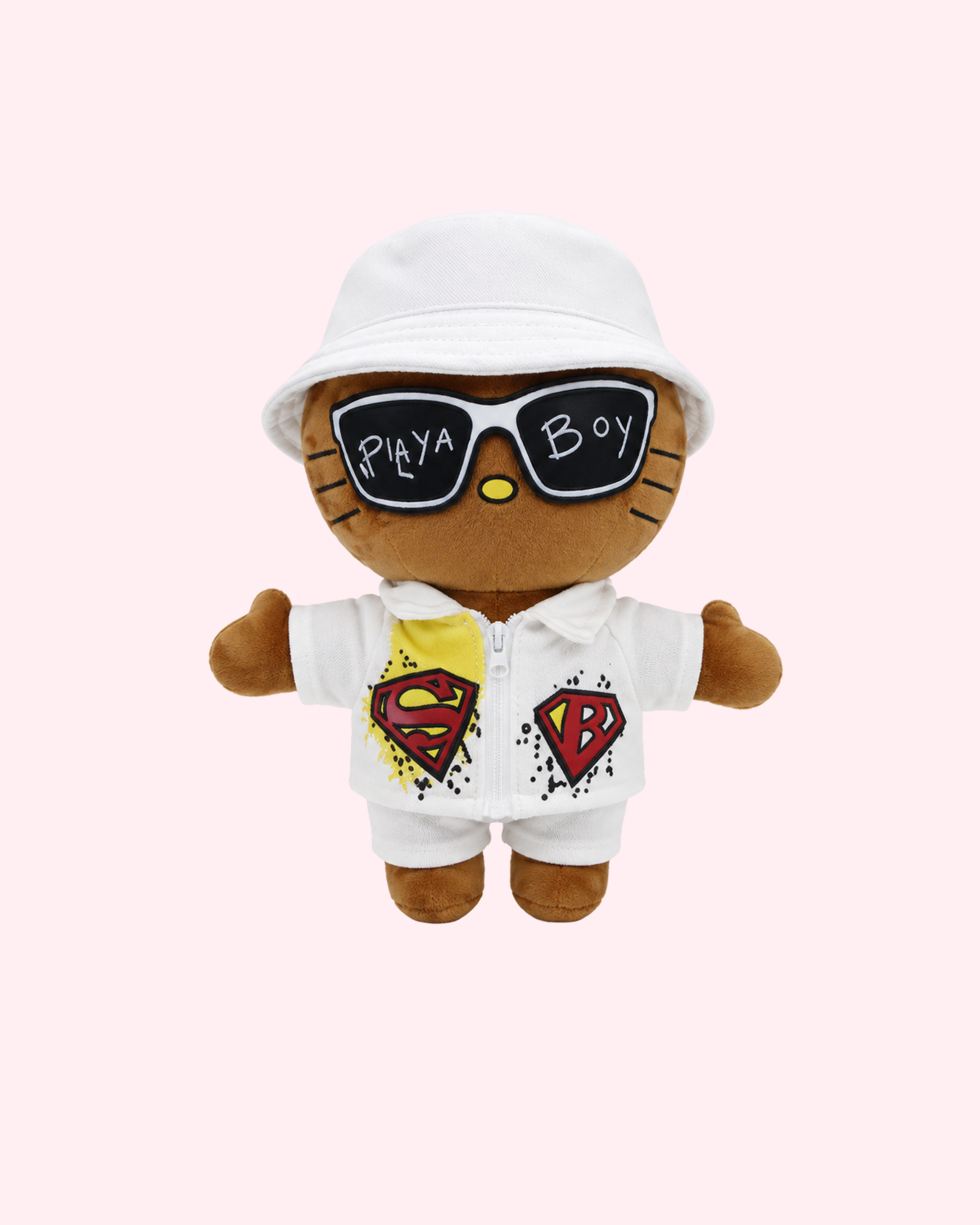 Soulja Boy x Hello Kitty plush with clean rap legend kawaii style and soft collectible design