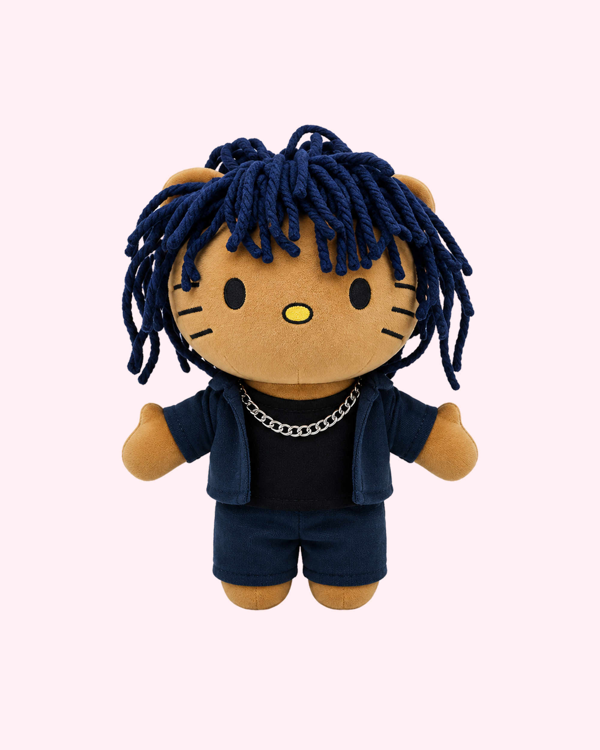 XXXTentacion Blue Locks x Hello Kitty plush with emotional rapper kawaii style and soft collectible design